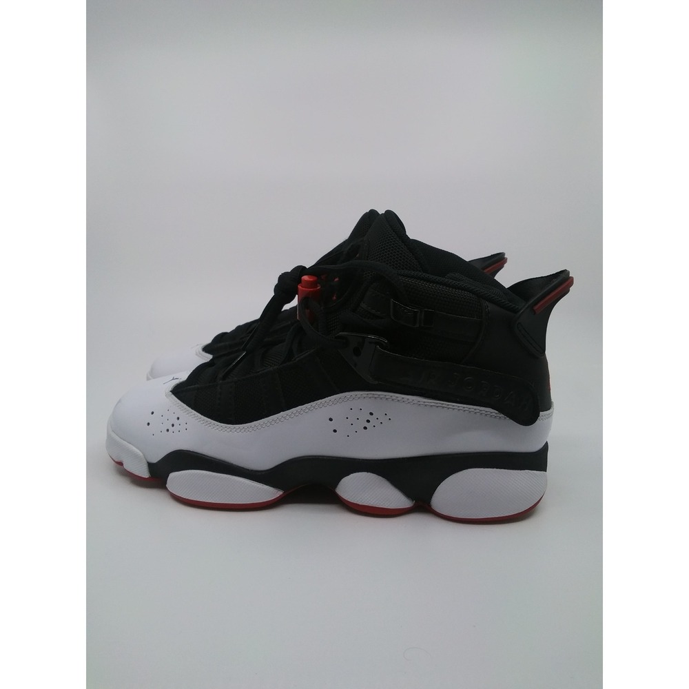 Jordan 6 Rings GS Black White Gym Red Sneakers 323419-067 Kids Size 6Y